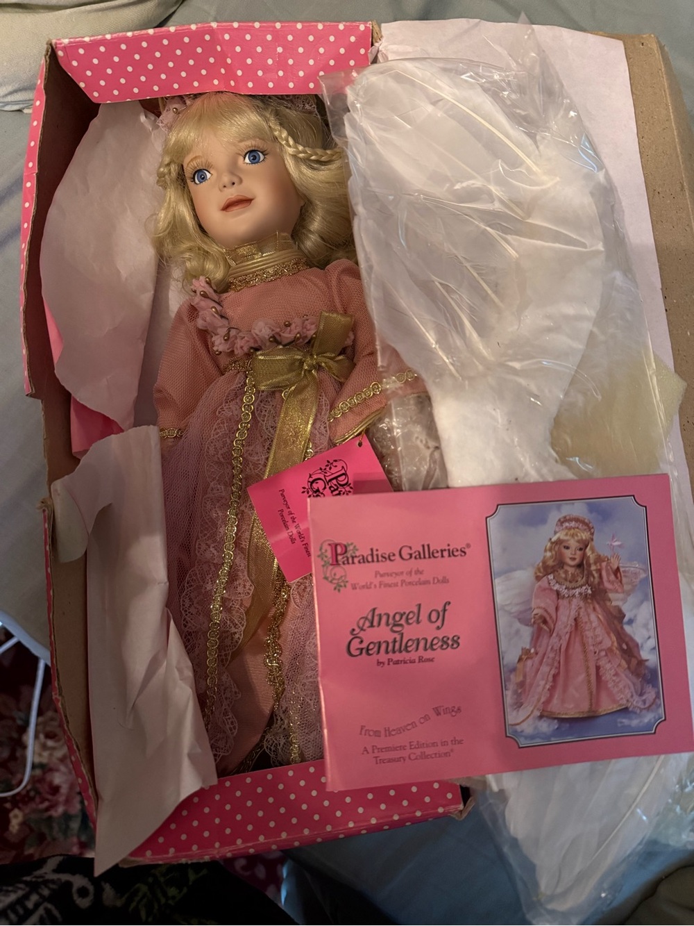 'Angel of Gentleness'  Paradise Galleries Pink Porcelain Doll